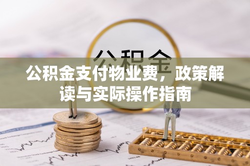 老城公积金支付物业费，政策解读与实际操作指南