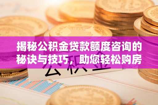 老城揭秘公积金贷款额度咨询的秘诀与技巧，助您轻松购房！
