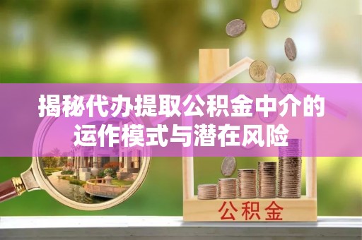 老城揭秘代办提取公积金中介的运作模式与潜在风险