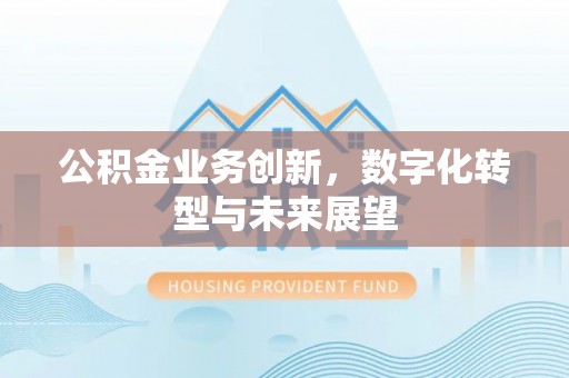 老城公积金业务创新，数字化转型与未来展望
