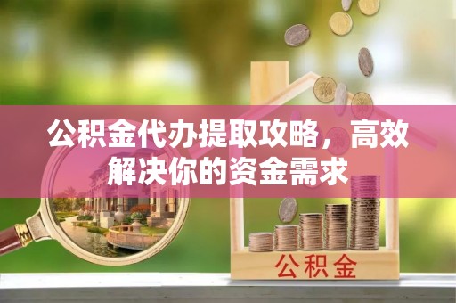 老城公积金代办提取攻略，高效解决你的资金需求